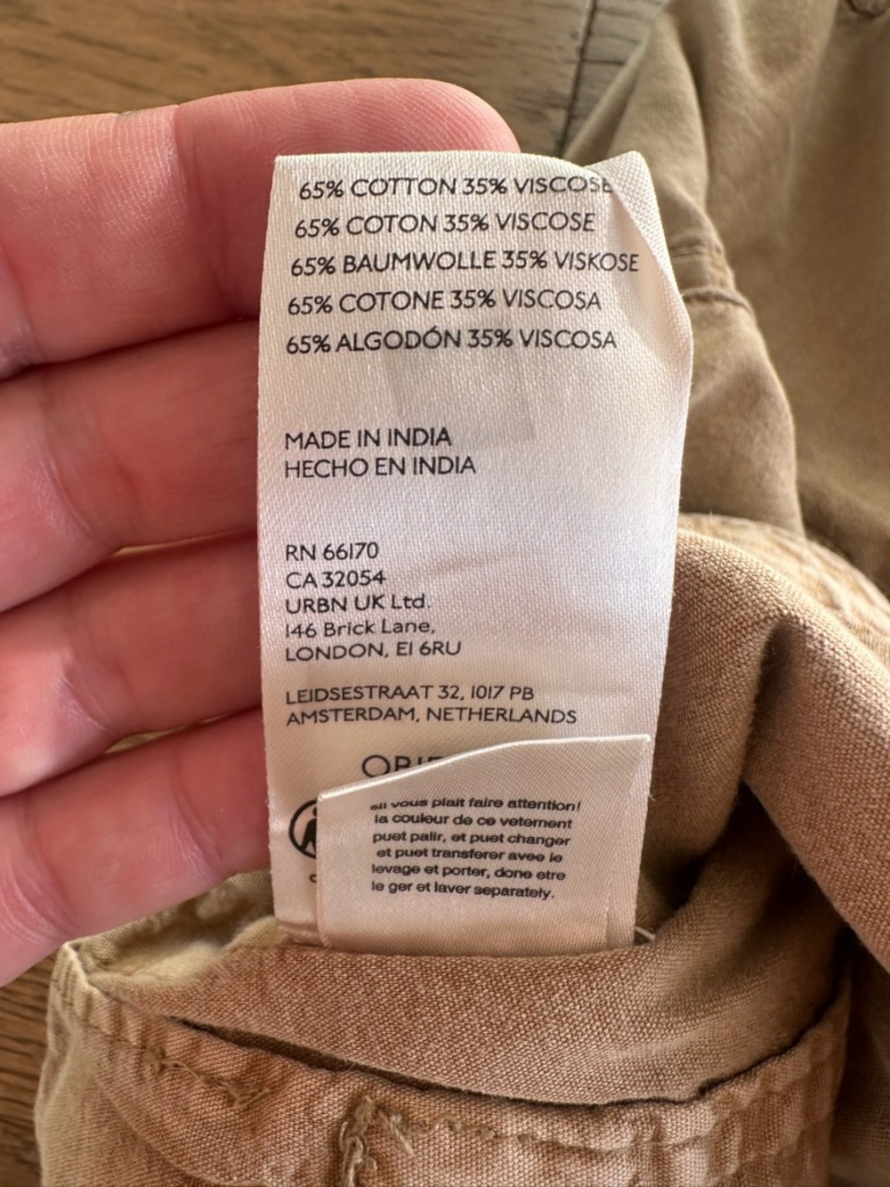 Free People Spring/Summer lightweight Cargo Tan L - Picture 7 of 9
